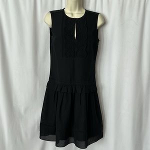 Burberry Brit Authenticated Black Embroidery Cotton Sleeveless Dress *Sz 2* 🌺🌺